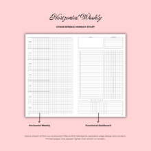 Load image into Gallery viewer, Plans – Quarterly Horizontal Planner (Undated Edition)